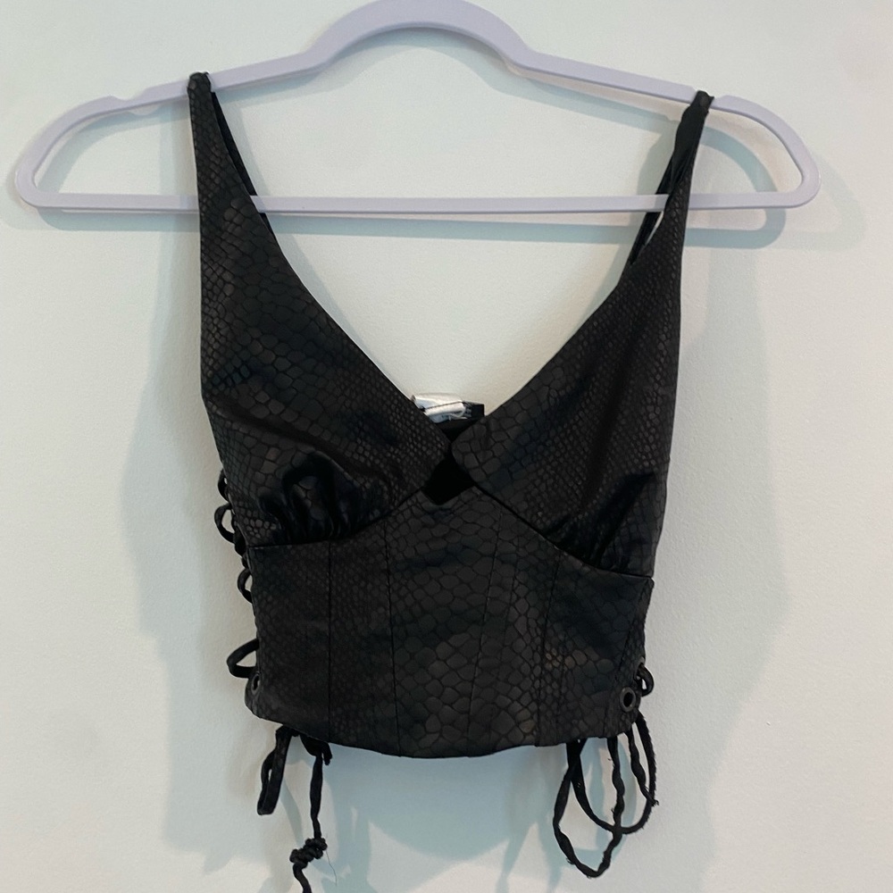 Black tank leather